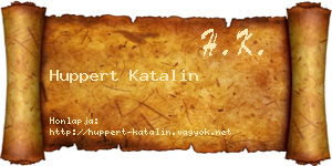 Huppert Katalin névjegykártya